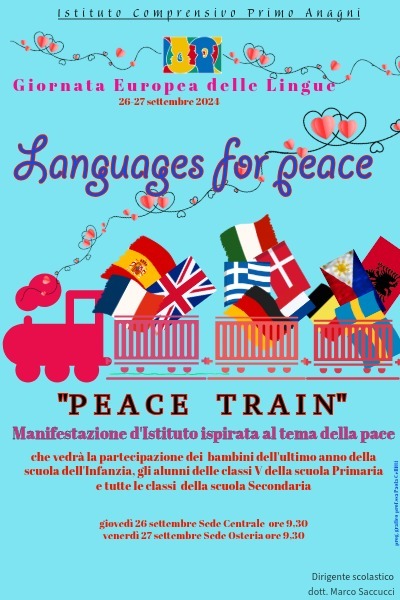 L’Istituto Comprensivo Primo Anagni celebra la Giornata Europea delle Lingue con il “Peace Train”