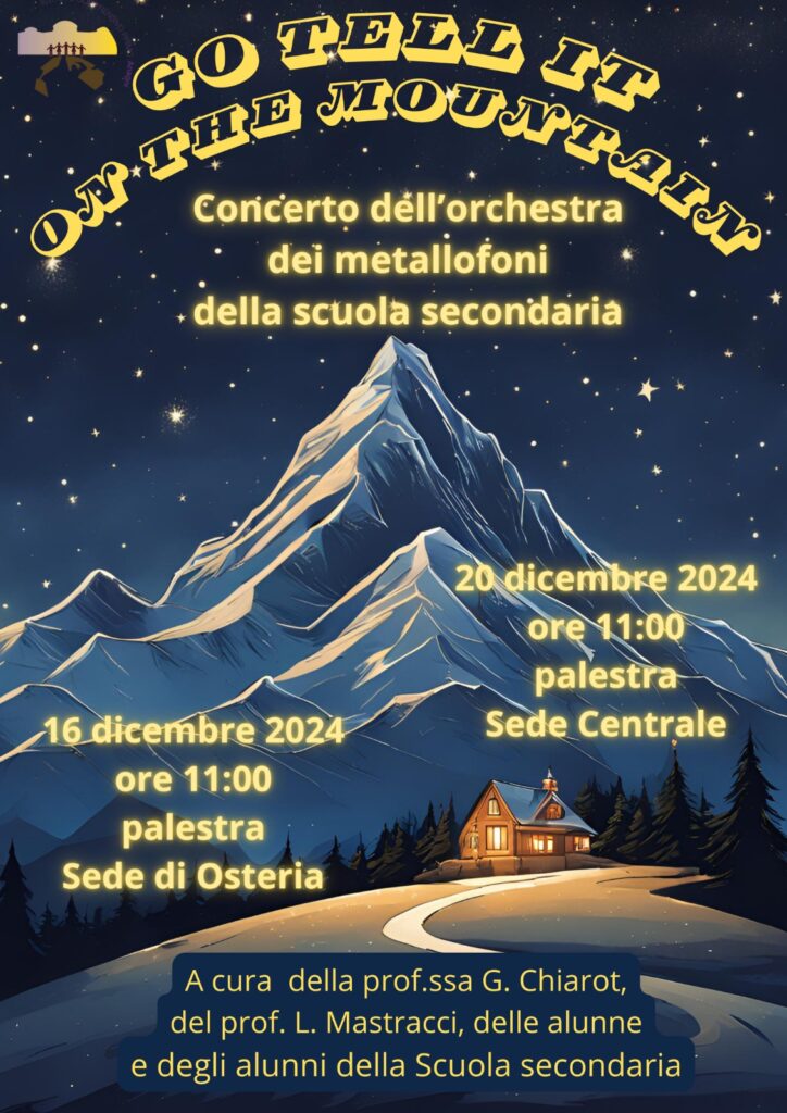 Go tell it on the mountain: Concerto dell’orchestra dei metallofoni della scuola secondaria